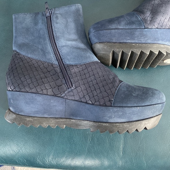 Camper Suede Wedge Heel Booties - Picture 9 of 15
